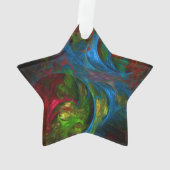 Genesis Blue Abstracte Art Acrylster Ornament (achterkant)