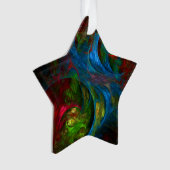 Genesis Blue Abstracte Art Acrylster Ornament (voorkant)
