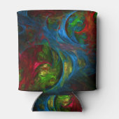 Genesis Blue Abstracte Art Blikjeskoeler (Achterkant)