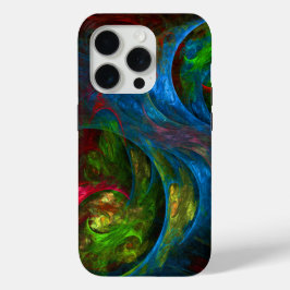 Genesis Blue Abstracte Art iPhone 15 Pro Case