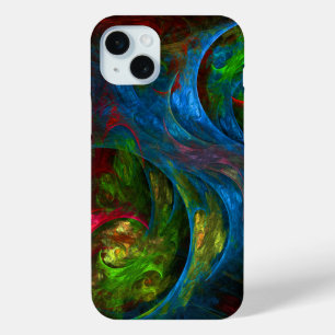 Genesis Blue Abstracte Art iPhone 15 Mini Hoesje