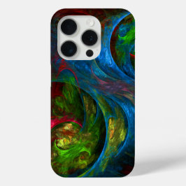 Genesis Blue Abstracte Art iPhone 15 Pro Case