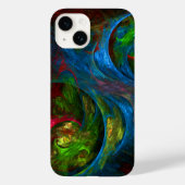 Genesis Blue Abstracte Art Case-Mate iPhone Case (Achterkant)