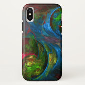 Genesis Blue Abstracte Art Case-Mate iPhone Case (Achterkant)