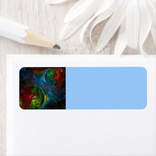 Genesis Blue Abstracte Art Etiket (Insitu)