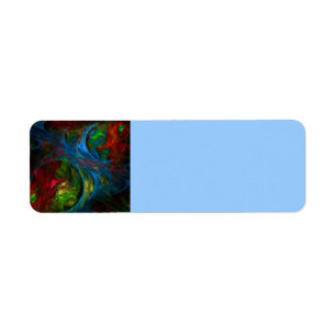 Genesis Blue Abstracte Art Etiket