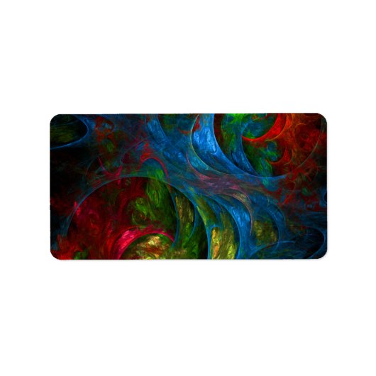Genesis Blue Abstracte Art Etiket (Voorkant)