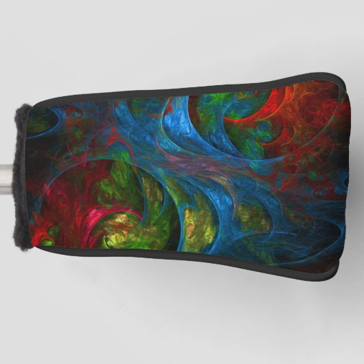 Genesis Blue Abstracte Art Golfheadcover (Voorkant)