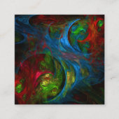 Genesis Blue Abstracte Art Informatiekaartje (Voorkant)