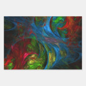 Genesis Blue Abstracte Art Inpakpapier Vel (Voorkant)