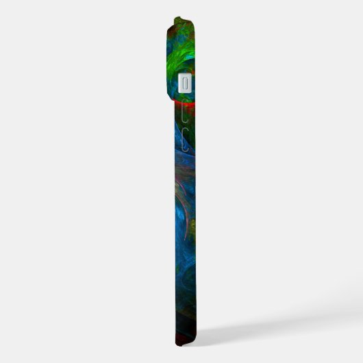 Genesis Blue Abstracte Art iPhone Hoesje (Linkerkant)