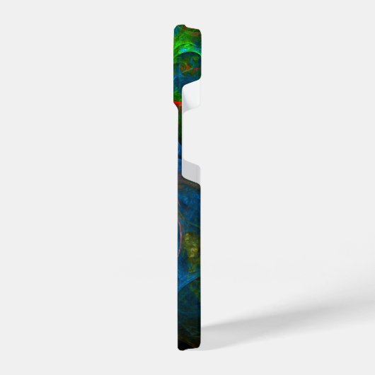 Genesis Blue Abstracte Art iPhone Hoesje (Linkerkant)