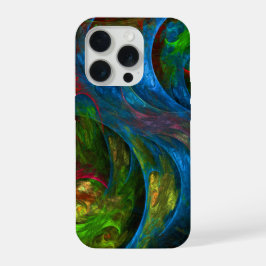 Genesis Blue Abstracte Art iPhone 15 Pro Case