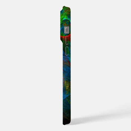 Genesis Blue Abstracte Art iPhone Hoesje (Linkerkant)