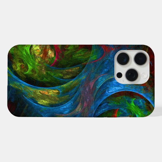 Genesis Blue Abstracte Art iPhone Hoesje (Achterkant horizontaal)