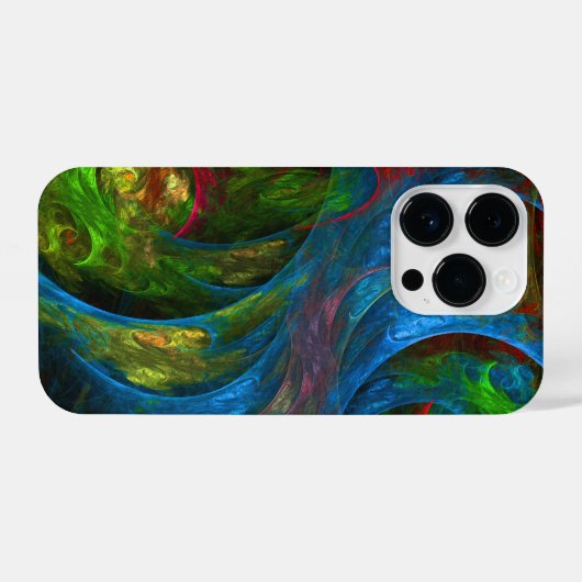 Genesis Blue Abstracte Art iPhone Hoesje (Achterkant horizontaal)