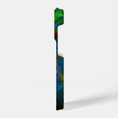 Genesis Blue Abstracte Art iPhone Hoesje (Linkerkant)