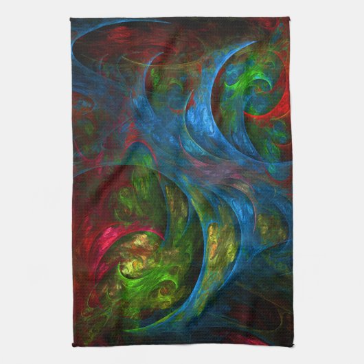 Genesis Blue Abstracte Art Kitchen Towel Theedoek (Verticaal)