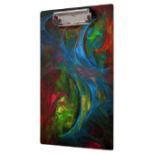 Genesis Blue Abstracte Art Klembord (Links)