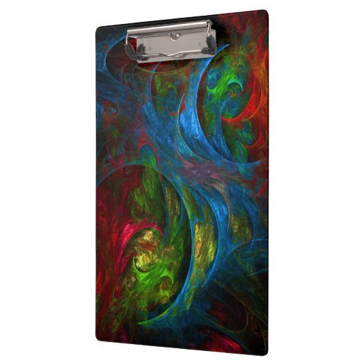 Genesis Blue Abstracte Art Klembord (Links)