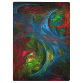 Genesis Blue Abstracte Art Klembord (Achterkant)