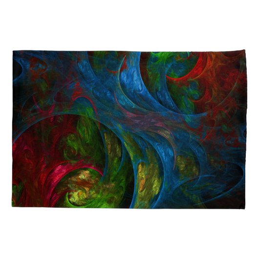 Genesis Blue Abstracte Art Kussensloop (Achterkant)