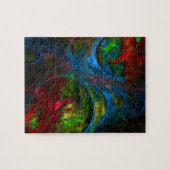 Genesis Blue Abstracte Art Legpuzzel (Horizontaal)