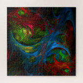 Genesis Blue Abstracte Art Legpuzzel (Horizontaal)