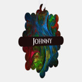 Genesis Blue Abstracte Art Ornament Kaart (Rechts)