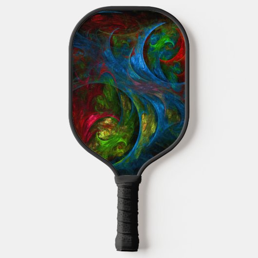 Genesis Blue Abstracte Art Pickleball Paddle (Achterkant)