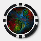 Genesis Blue Abstracte Art Poker Chips (Voorkant)
