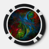 Genesis Blue Abstracte Art Poker Chips (Achterkant)