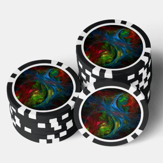 Genesis Blue Abstracte Art Poker Chips (Opstapeling)