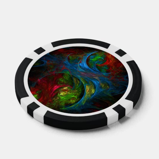 Genesis Blue Abstracte Art Poker Chips (Enkel)