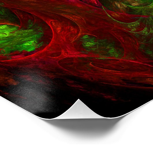 Genesis Blue Abstracte Art Poster (Hoek)