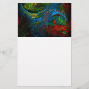 Genesis Blue Abstracte Art Stationery Briefpapier