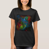Genesis Blue Abstracte Art T-shirt (Voorkant)