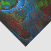 Genesis Blue Abstracte Art Tissuepapier (Detail)