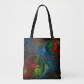 Genesis Blue Abstracte Art Tote Bag (Voorkant)