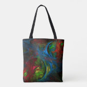 Genesis Blue Abstracte Art Tote Bag (Achterkant)