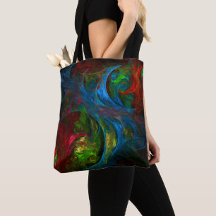 Genesis Blue Abstracte Art Tote Bag
