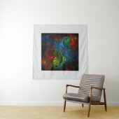 Genesis Blue Abstracte Art Wandkleed (In situ)