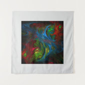 Genesis Blue Abstracte Art Wandkleed (Voorkant)