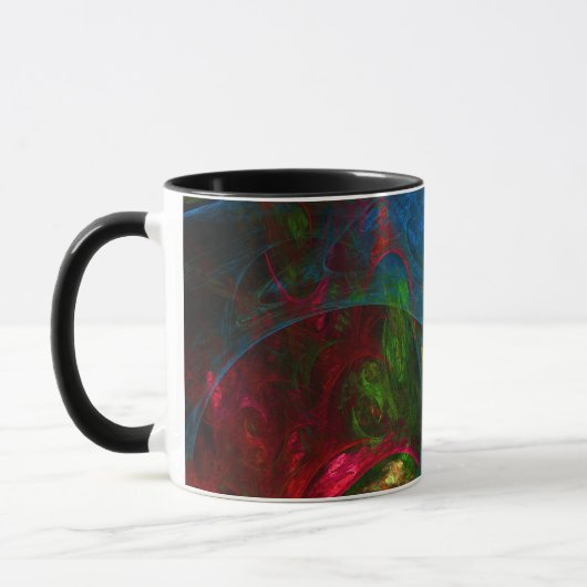 Genesis Blue Abstracte koffie Mok (Links)