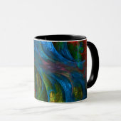 Genesis Blue Abstracte koffie Mok (Voorkant rechts)