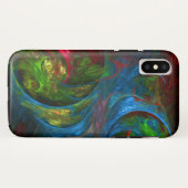 Genesis Blue Abstracte Kunst Case-Mate iPhone Case (Achterkant (horizontaal))