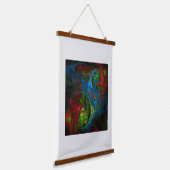 Genesis Blue Abstracte Kunst Hangend Wandkleed (Gebogen)