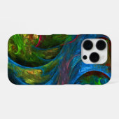 Genesis Blue Abstracte Kunst iPhone Hoesje (Achterkant horizontaal)
