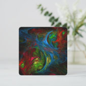 Genesis Blue Abstracte Kunst Kaart (Staand voorkant)