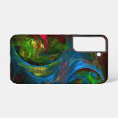 Genesis Blue Abstracte Kunst Samsung Galaxy Hoesje (Achterkant horizontaal)
